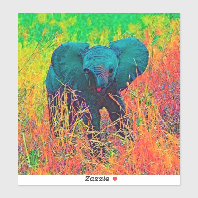 Adesivo AnimalColor_Elephant_002 (Folha)