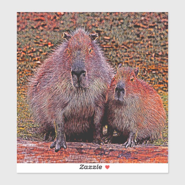 Adesivo AnimalMix_Capybara_003 (Folha)