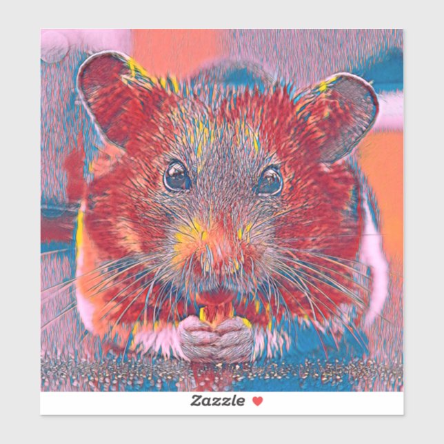 Adesivo AnimalMix_Hamster_002 (Folha)
