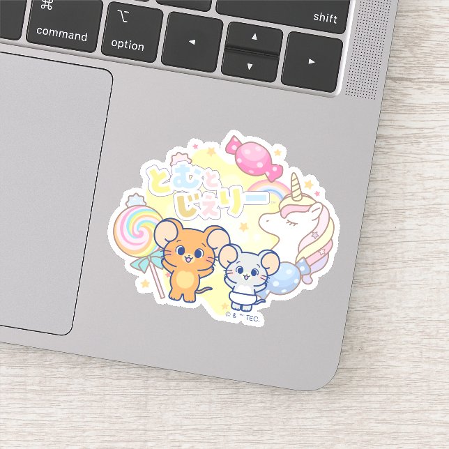 Adesivo Anime Magical Candyland com Jerry e Tuffy (Detalhe)