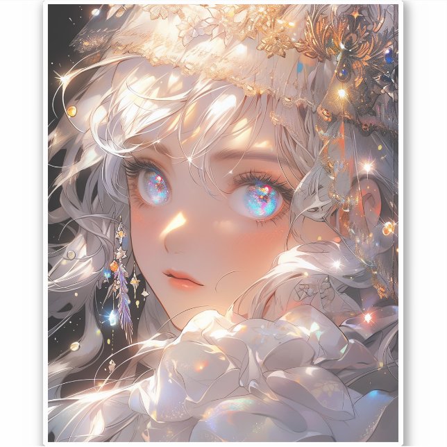 Adesivo Anime Magical Girl Fantasy Art (Frente)