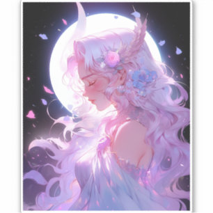 Adesivo Anime Moon Princess Fantasy Art