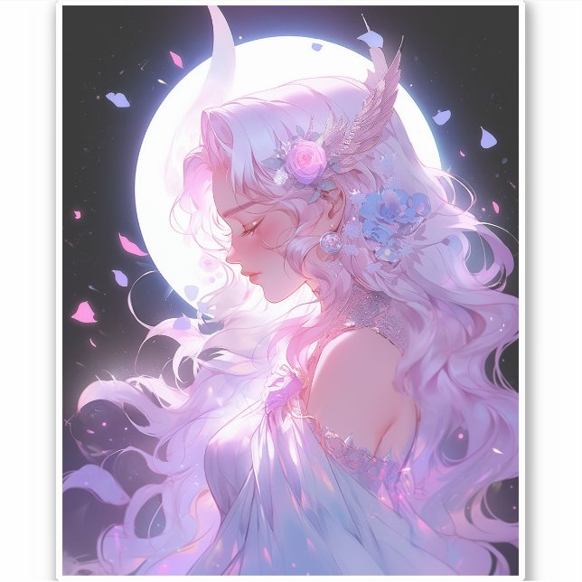 Adesivo Anime Moon Princess Fantasy Art (Frente)