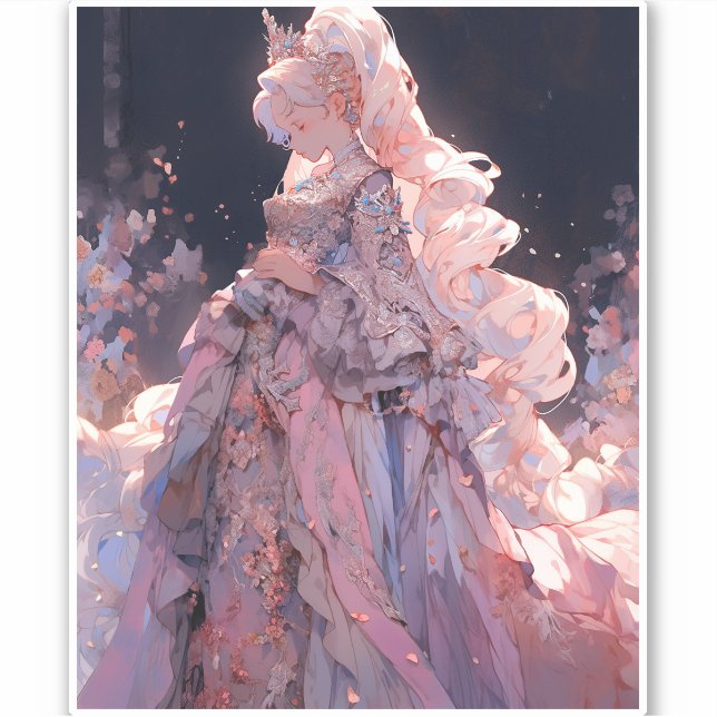 Adesivo Anime Princess Fantasy Art (Frente)