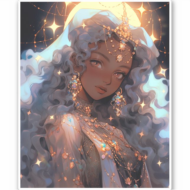 Adesivo Anime Princess Fantasy Art (Frente)