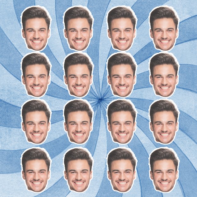 Adesivo Aniversário da Festa de solteira de Corte de Face  (Criador carregado)