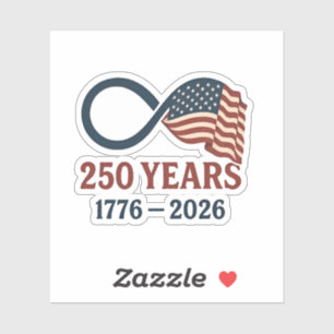Adesivo Aniversário de 250 Anos 1776-2026 Patriótico dos E