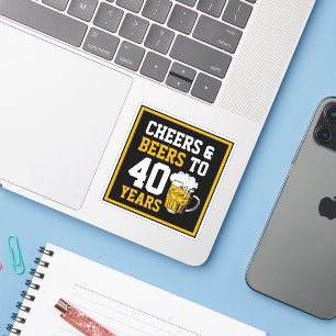 Adesivo aniversário de 40 anos para 40 anos