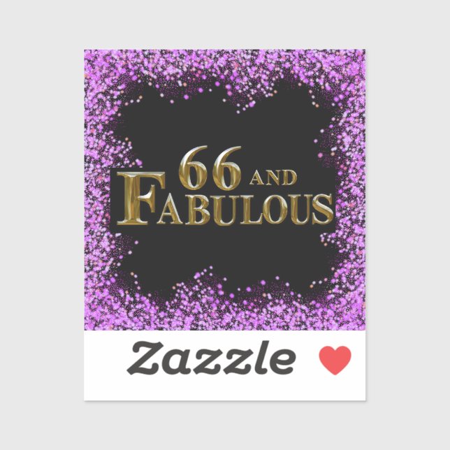 Adesivo Aniversário de 66 anos (Folha)