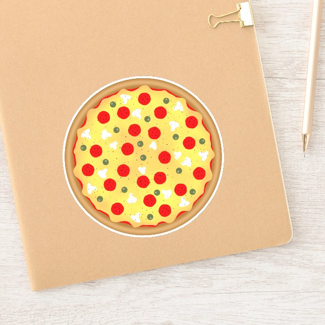 Adesivo aniversário de criança de festa de pizza divertida (Notebook)