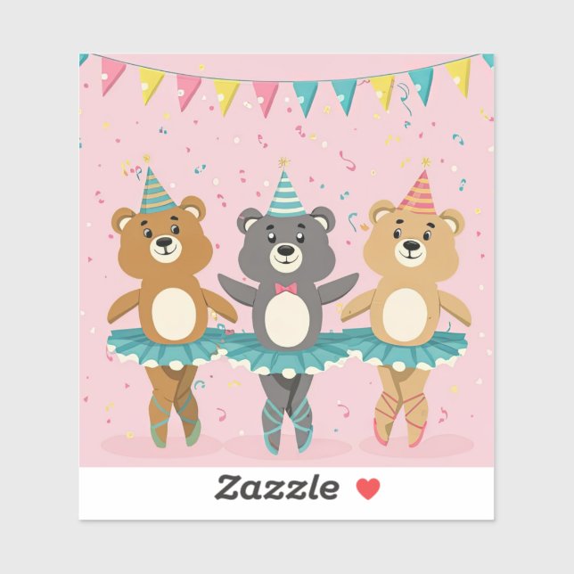 Adesivo Aniversário do balé (Folha)