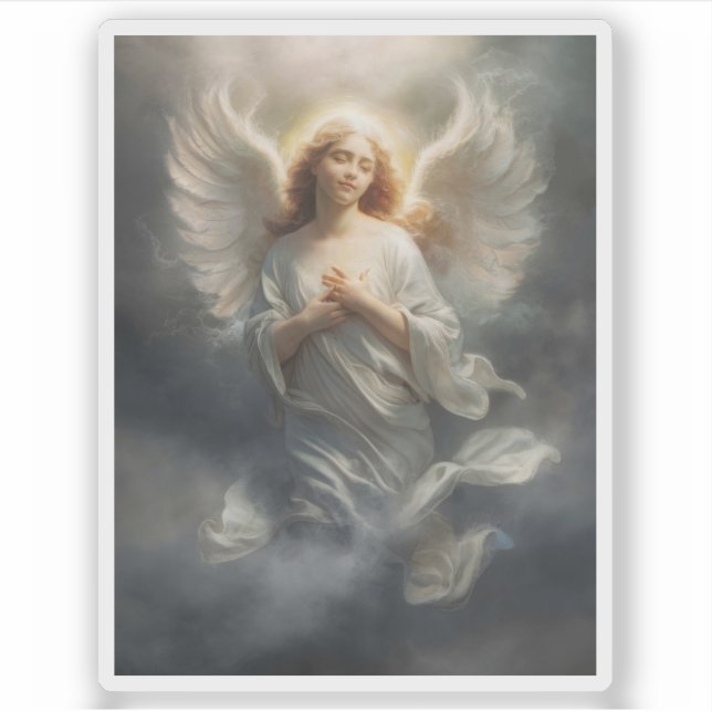 Adesivo Anjo Branco (Frente)