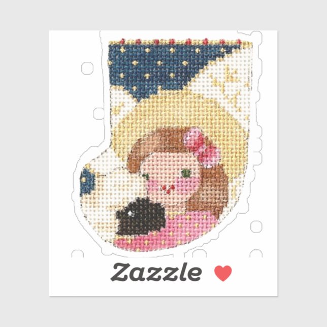 Adesivo Anjo com Lamb (Folha)