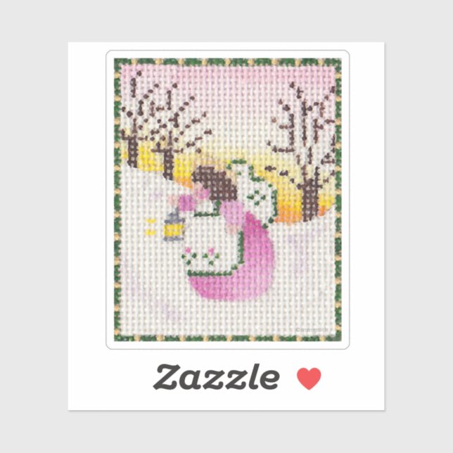 Adesivo Anjo com Lanterna Sticker (Folha)