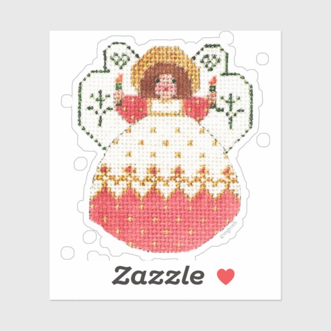 Adesivo Anjo com velas (Folha)