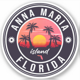Adesivo Anna Maria Island Florida Beach Retro Souvenir 60