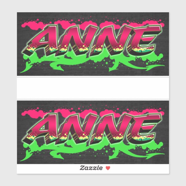 Adesivo Anne Vorname Name Graffiti Aufkleber Sticker (Folha)