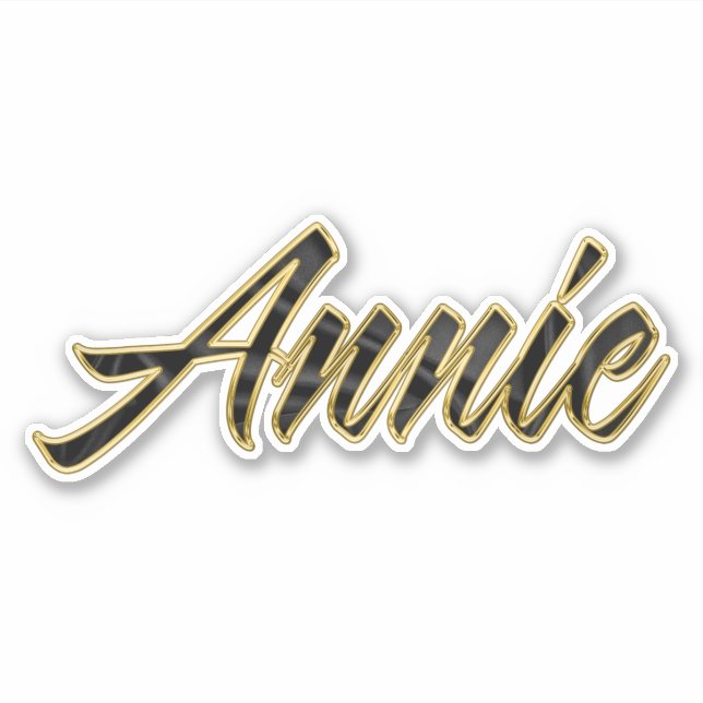Adesivo Annie black gold Lettering Aufkleber Sticker (Frente)