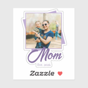 Adesivo Ano de Fundação da Mamãe com Foto Personalizada
