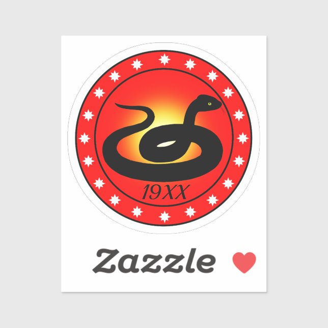 Adesivo Ano do Cobra (Folha)