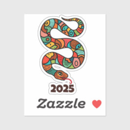 Adesivo Ano Novo Chinês Da Madeira Verde Cobra 2025