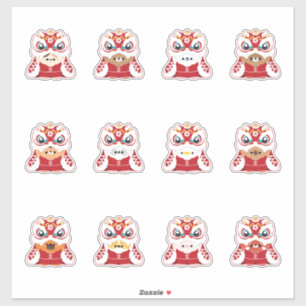 Adesivo Ano Novo Lunar - Dança Lion