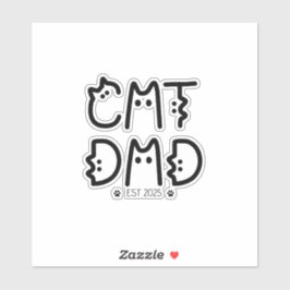 Adesivo Ano Personalizado do Pai Cat