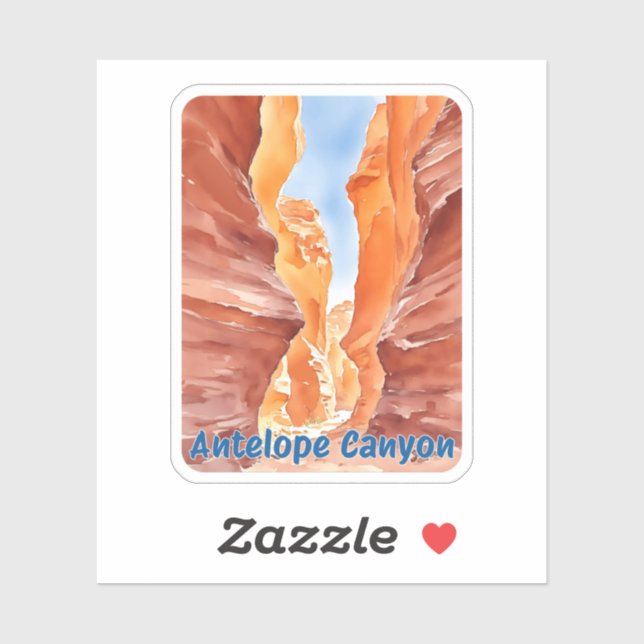 Adesivo Antelope Canyon Watercolor (Folha)