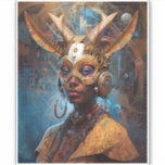 Adesivo Antelope Headdress Science Fiction Cyberpunk<br><div class="desc">Produtos de arte fantasia de The Lunarium.</div>