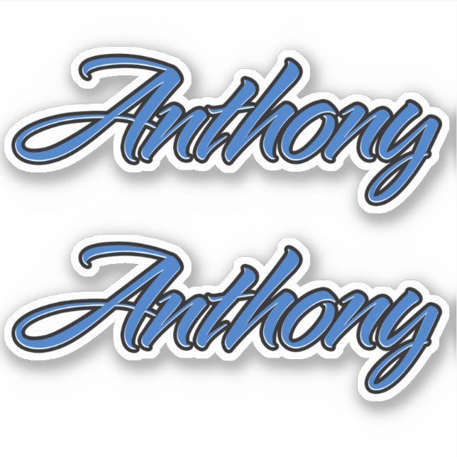 Adesivo Anthony Name blue Aufkleber Sticker Stickerset (Frente)