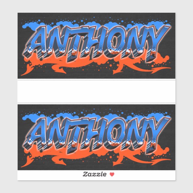 Adesivo Anthony Vorname Name Graffiti Aufkleber Sticker (Folha)