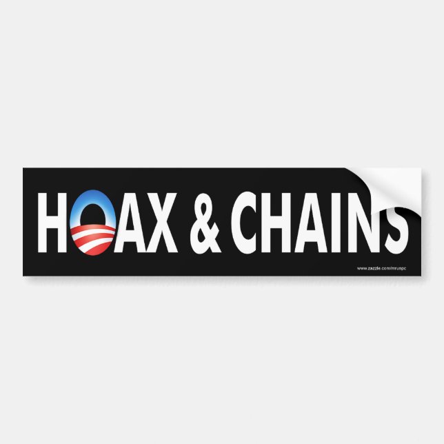 Adesivo anti-obama "Hoax & Chains" (Frente)