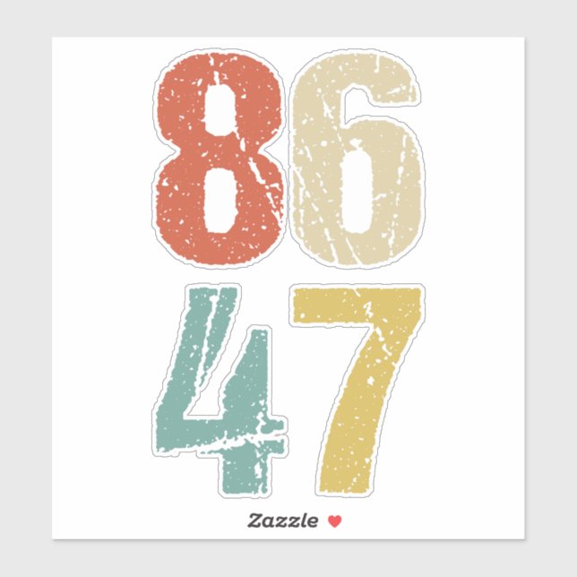 Adesivo Anti-Trump - 86 47 I (Folha)