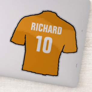 Adesivo Antiga Design de Camisa de Futebol Dourada para pe