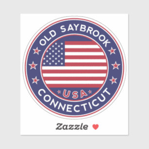 Adesivo Antiga Saybrooke Connecticut, Antiga Saybrooke