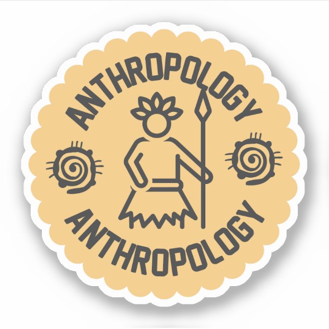 Adesivo Antropologia social, estudante de antropologia (Frente)