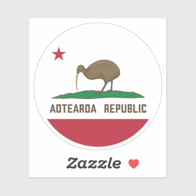 Adesivo Aotearoa República Kiwi - Bandeira Nova Zelândia (Folha)