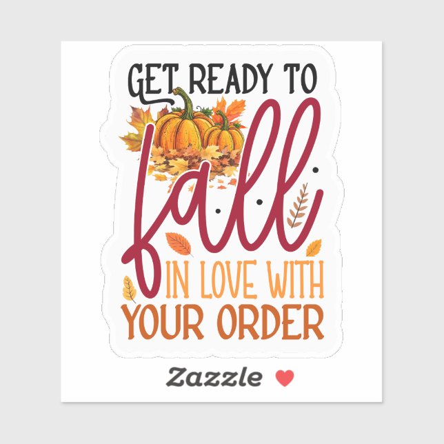 Adesivo Apaixone-se por sua empresa sazonal (Folha)