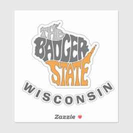 Adesivo Apelido de Palavra-Arte do Wisconsin State