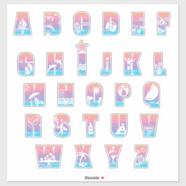 ADESIVO APENAS BEACHY ALPHABET