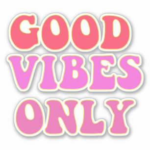 Adesivo Apenas boas vibrações - Garotas VSCO se contorce