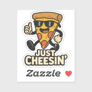 Adesivo Apenas Cheesin' Engraçado Pizza Chaveiro - Bonito