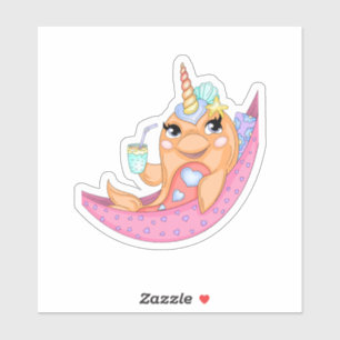 Adesivo Apenas Chillin Narwhal