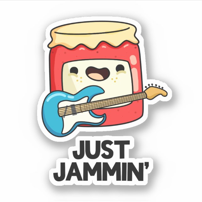 Adesivo Apenas Jammin Funny Rocker Jam Pun (Frente)
