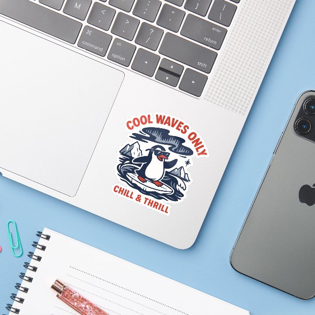 Adesivo Apenas Ondas Legais (Notebook com iPhone)