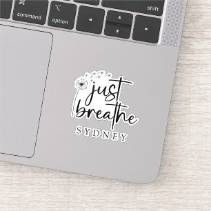 Adesivo Apenas Respire o nome personalizado Dandelion