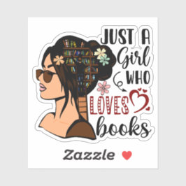 Adesivo Apenas uma garota, Livro Sobre Livros Florais Lend