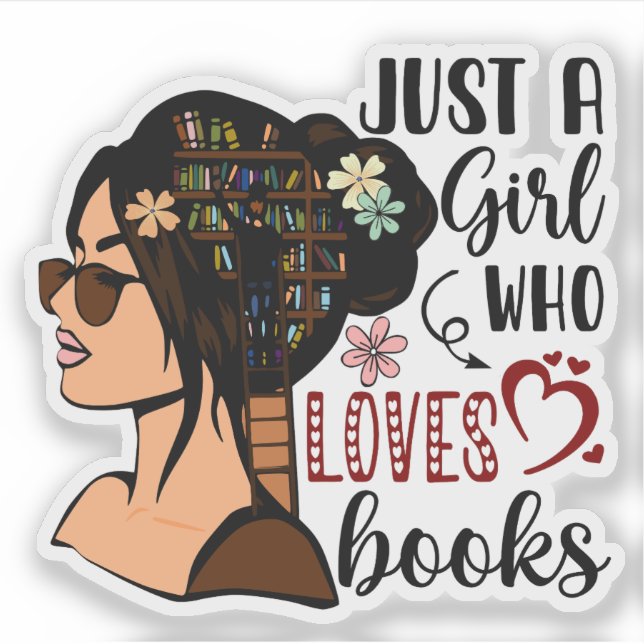 Adesivo Apenas uma garota, Livro Sobre Livros Florais Lend (Frente)