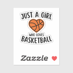 Adesivo Apenas Uma Garota Que Ama Basquete