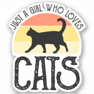 Adesivo Apenas Uma Menina Que Ama Gatos
